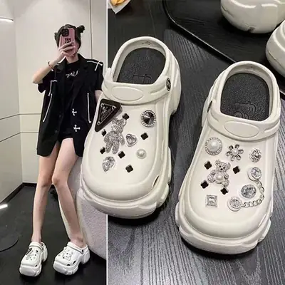 Women's Super Thick Hole Summer Sandals White