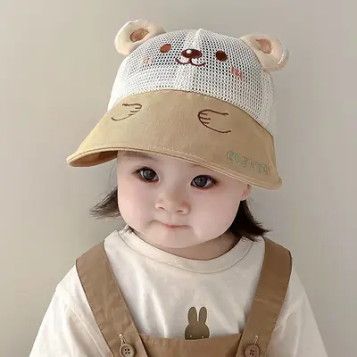 Baby Bear Fisherman Hat with Mesh Cap for Boys Girls