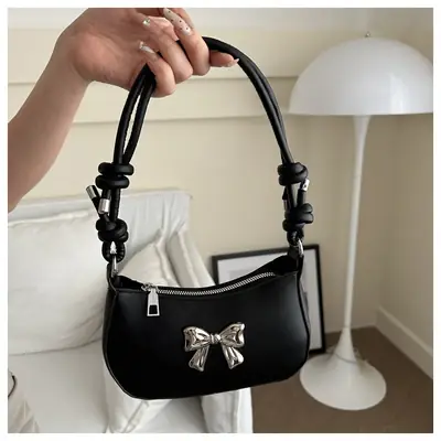 Women's Brown Bow Crossbody Bag 2024 Spring Summer