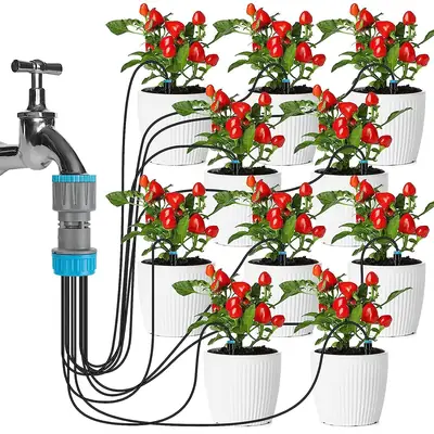 Cross-Border 10-Head Drip Irrigation Kit, Lazy Watering Tool, Water Seepage, Home Drip Irrigation for Succulent Plants