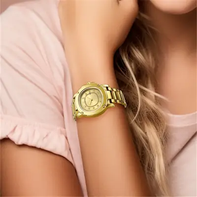 Women's Silver Date Quartz Alloy Band Watch