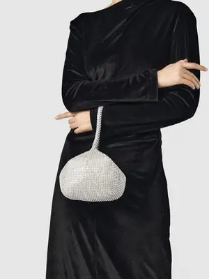 Large Mine Bag Cross-border Evening Bag Handmade Rhinestone Evening Bag Clutch Bag Banquet Bag Women's Handbag Diamond Bag