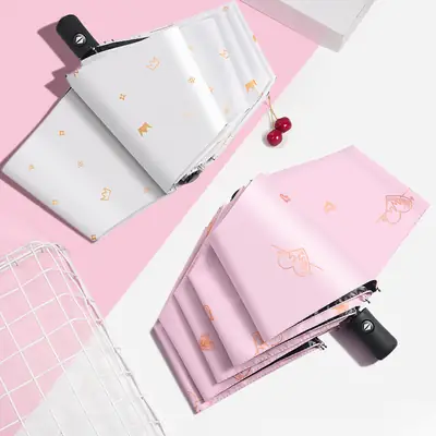 Fully Automatic Umbrella with UV Protection & Heart Design