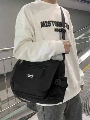 White Japanese Messenger Bag for Women