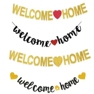 Welcome Home Decor Banner for Family Events
