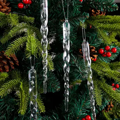 Transparent Ice Crystal Hanging Decor for Christmas Tree