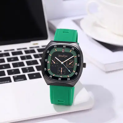 Modiya Live Broadcast Three-Eye Watch Silicone High-Looking