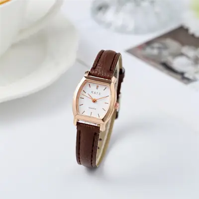 Korean Style Women's Quartz Watch with Leather Band