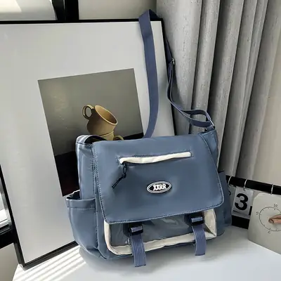 Blue Japanese Department Shoulder Crossbody Bag for College Girls