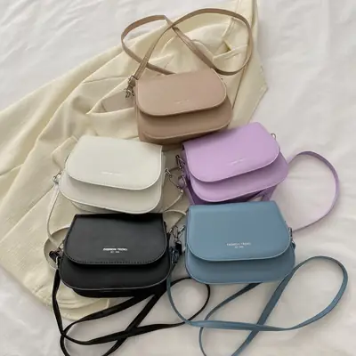Trendy Blue Saddle Crossbody Bag for Women 2026