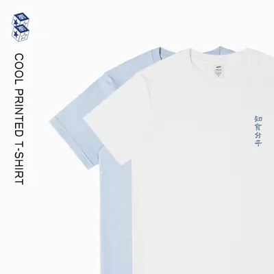Men's Grey Cotton T-Shirt 230g Heavy Brand Food Molecule