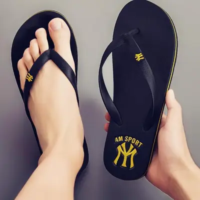 Men's New York Yankees Navy Flip Flops Summer
