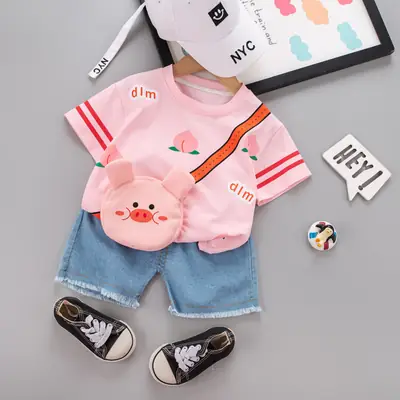 2024 Baby T-Shirt Shorts Suit Cotton Boys Girls