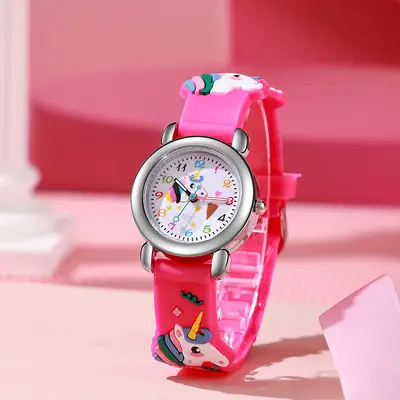 Children's Unicorn Silicone Watch with Ice Cream Design