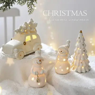 White Ceramic Christmas Tree Decor 15.2cm