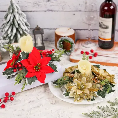Cross-Country Christmas Flower Wreaths for Home Decor