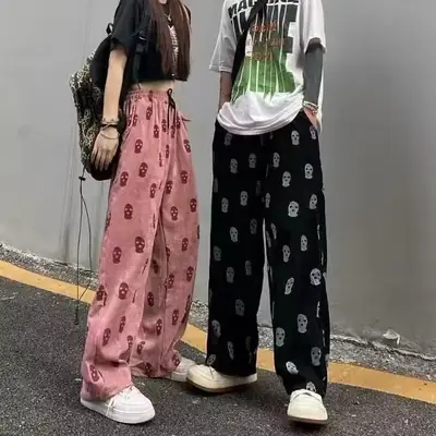 Men Wide Leg Pants Spring Autumn Loose Straight Casual