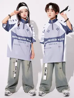 Boys Hip-hop Cool Loose T-Shirt Jeans Set