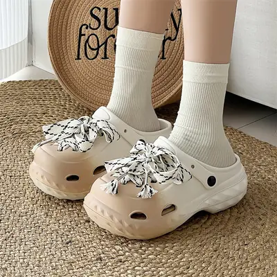 Women's Cream Chappal with Chain Strap & Soft Sole