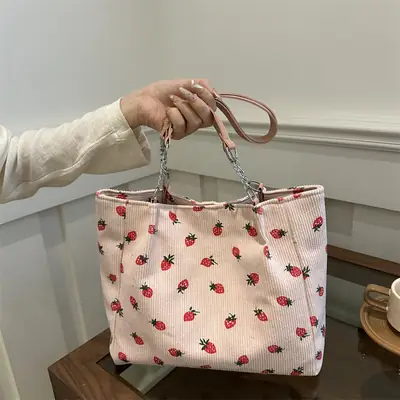 Women's Floral Korean Shoulder Tote Bag 2024