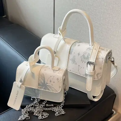Textured Printed Shoulder Bag Women's 2024 New Fashion
