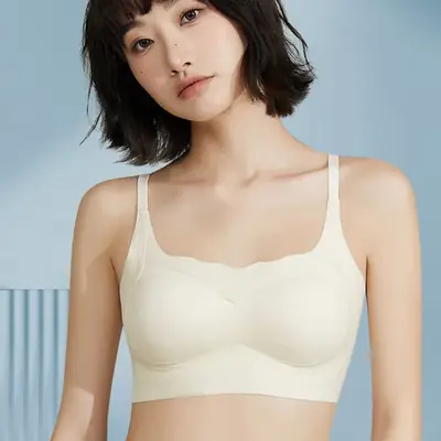 Black Seamless Fixed Cup Underwear for Women