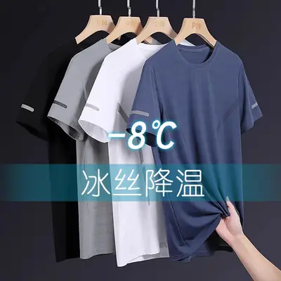 Men Grey Mesh T-Shirt 5°C Cooling