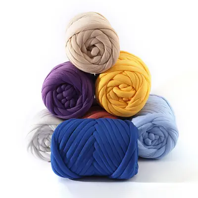 Cross-Border Icelandic Thread Wool DIY Slippers Bag High Elastic Filled Wool Crown Heart Yarn Crown Heart Cotton Special Coarse Cloth Strip