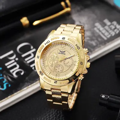 Men's Chronograph Watch with Blue Dial & Stainless Steel Band
