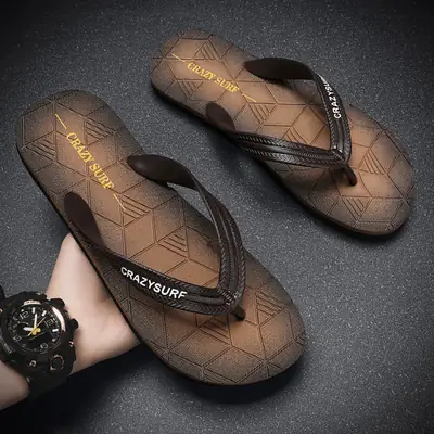 Flip-flops Men's Summer Outer Wear Sports and Leisure Slippers Men's Outdoor Non-slip Wear-resistant Flip-flops Vietnamese Beach Shoes