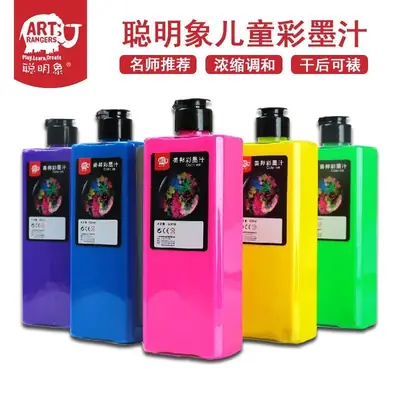 Smart Elephant Color Ink Set Watercolor Chinese Painting for Beginners Finger Painting Washable Ink Paints for Art Painting