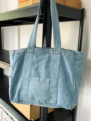 Women's Large Capacity Denim Shoulder Bag 2024
