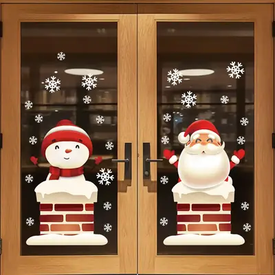 Christmas Electrostatic Wall Stickers 200x30cm Set