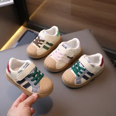 Autumn new baby baby shoes boys shell head children's shoes girls casual board shoes soft bottom toddler shoes wholesale