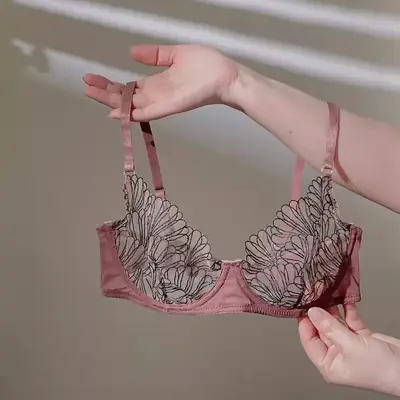 Cross-border Sexy Pure Underwear Large Chest Small Chest Summer Ultra-thin Breathable Lace Bra
