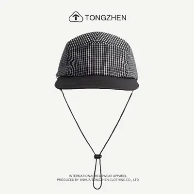 Korean Style Drawstring Hat for Women Flat Brim Baseball Cap