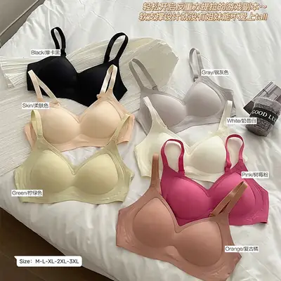 Jelly Shaped Lace-up Bra Women's Round Plump