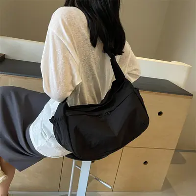 Nylon Travel Bag for Women, Large Capacity, Shoulder Crossbody