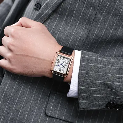 Casual Rome business men's watch square men's watch fashion simple tank belt watch a generation of hair