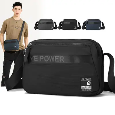 Men's Navy Blue Crossbody Shoulder Bag WEPOWER