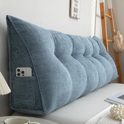 Dark Blue Bay Window Tatami Cushion Backrest for Bed