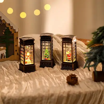 Christmas Wind Lamp with Crystal Design for Party Decor