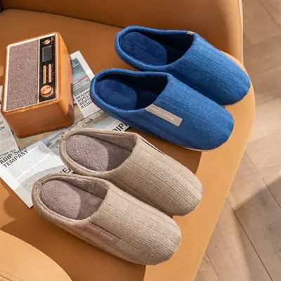 Women Winter Cotton Slippers Coral Fleece Warm Indoor