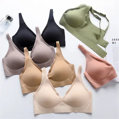 Cross-border Jelly Traceless Underwear Women's French Style Sexy Rimless Small Chest Gathering Auxilaries Adjustable Bra