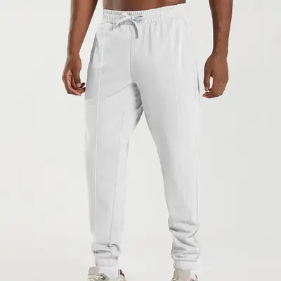 Men's Blue Knitted Casual Pants Spring Summer Loose Leg