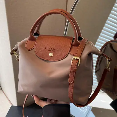 Women's 2024 Shoulder Crossbody Bag Brown Oxford Cloth