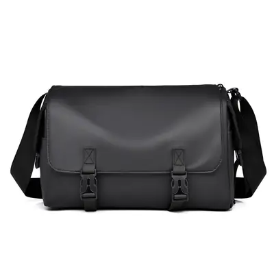 Black Crossbody Messenger Bag for Men Women Large Capacity