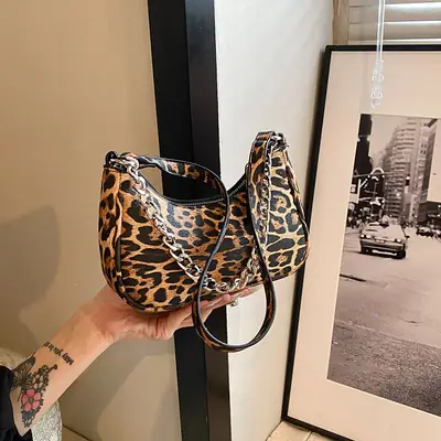 Leopard Print Women's Shoulder Crossbody Bag 2024