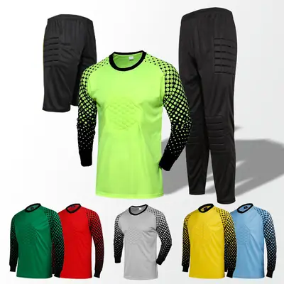 Cross-border football uniform goalkeeper general uniform suit adult children long sleeve dragon gate competition training uniform jersey wholesale