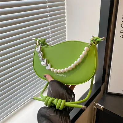 Pearl Embellished Shoulder Bag for Women